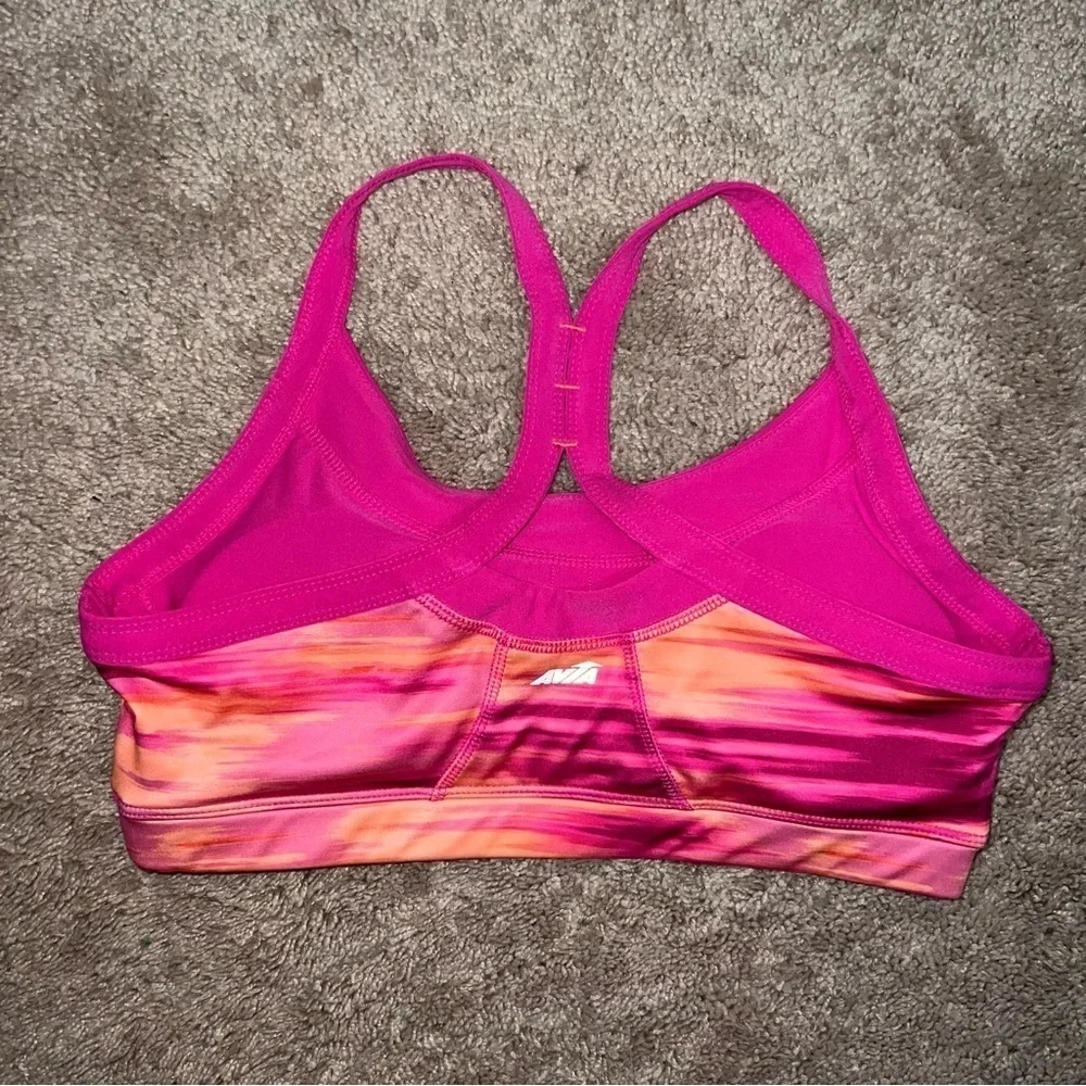 3/$25 🍄 Avia Pink Orange Active Racerback Sports Bra Style Estilo Large
